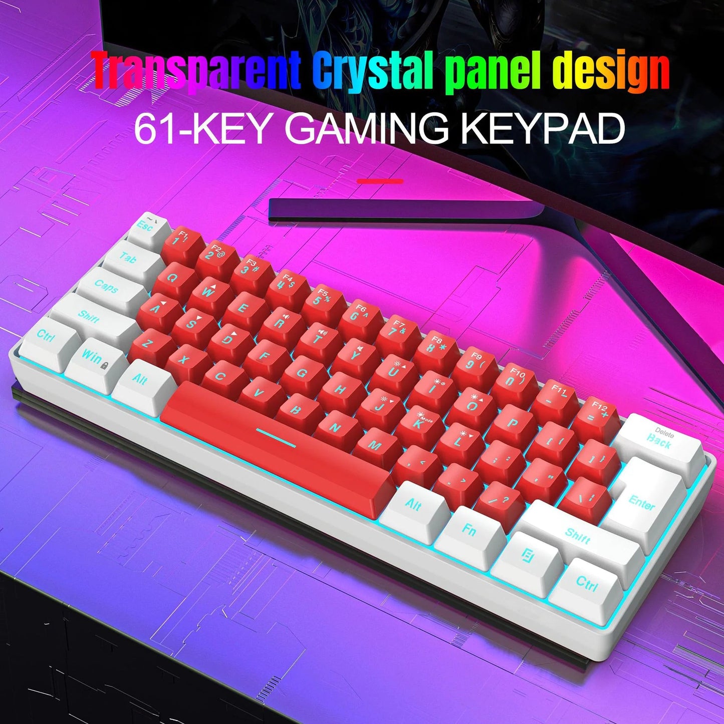 Simple 61-Key Wired Membrane Keyboard Savy Tech Gadgets