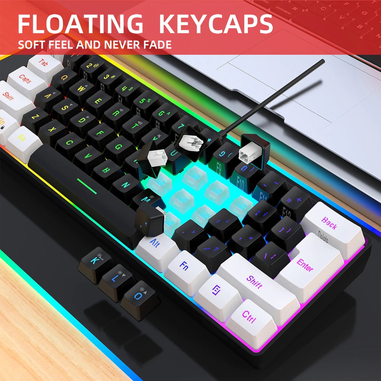 Simple 61-Key Wired Membrane Keyboard Savy Tech Gadgets