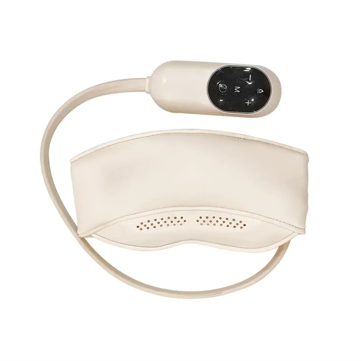Beige electronic device with a control panel on a white background