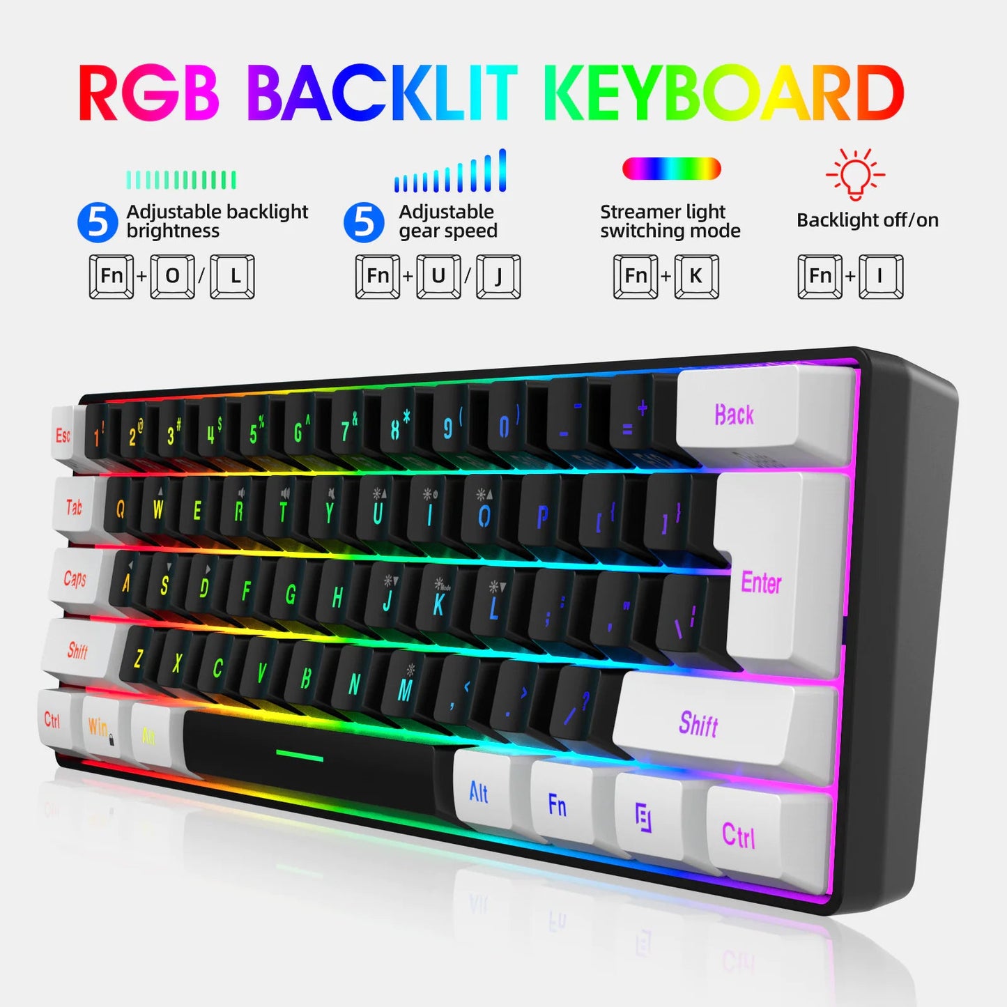 Simple 61-Key Wired Membrane Keyboard Savy Tech Gadgets