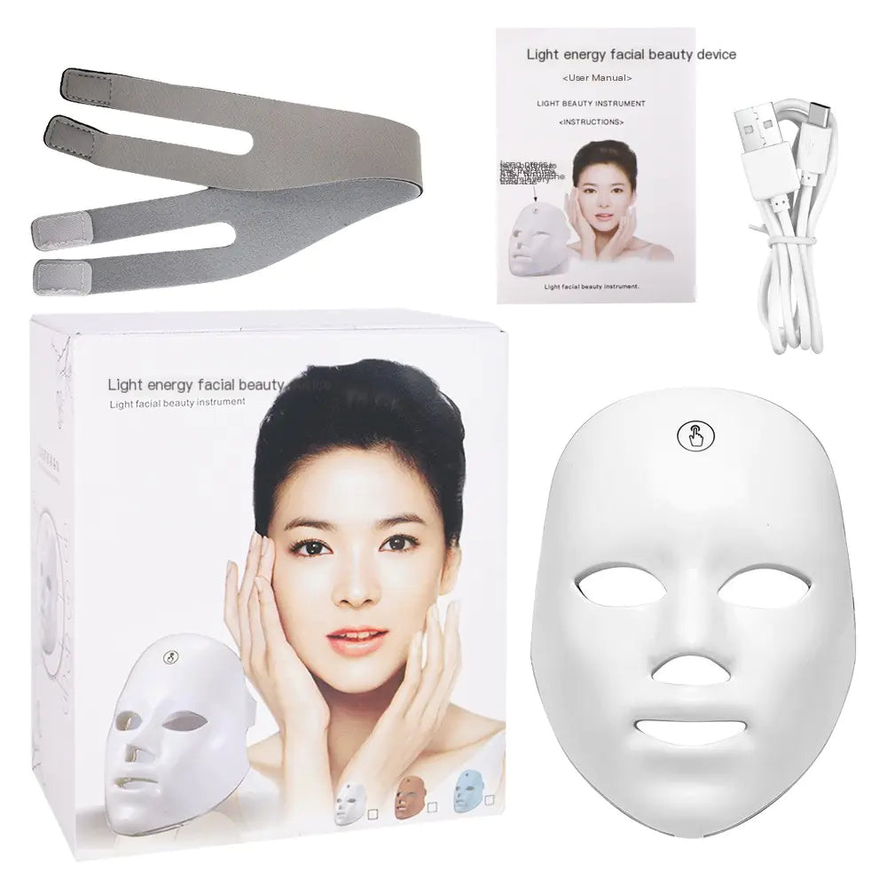 LED Photon Skin Rejuvenation Mask - Wireless Charging Savy Tech Gadgets