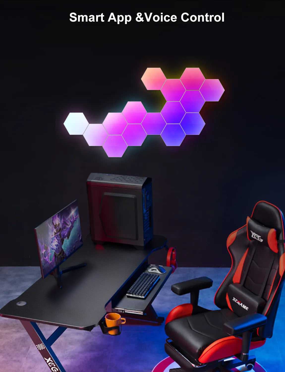 RGB Hexagonal Quantum Lamp