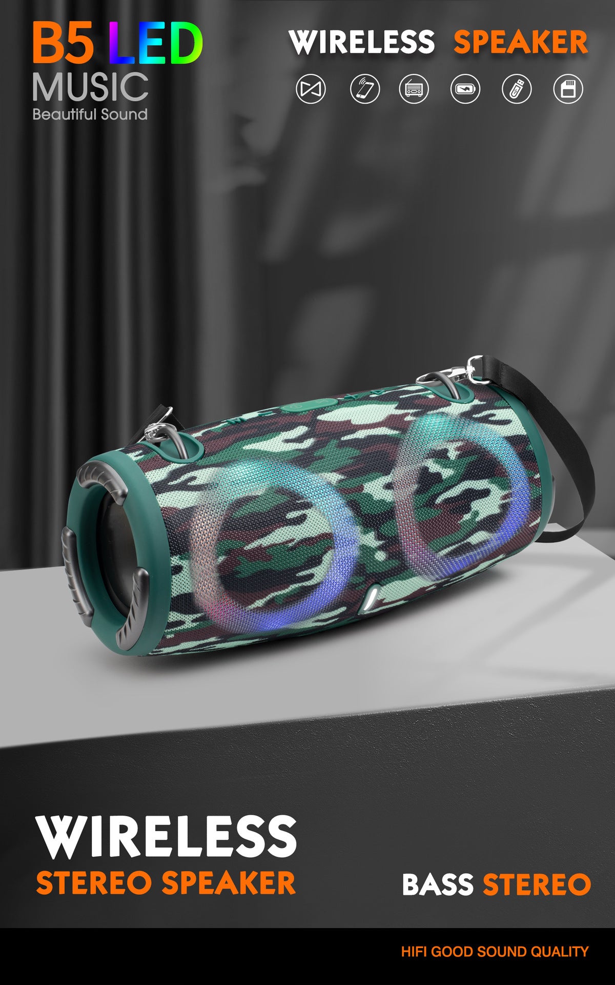 Portable Waterproof Bluetooth Speaker