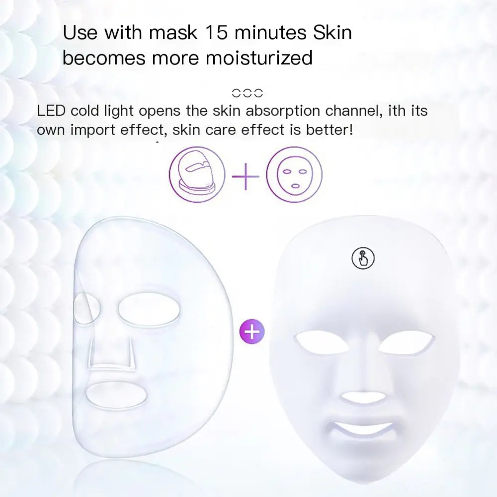 LED Photon Skin Rejuvenation Mask - Wireless Charging Savy Tech Gadgets