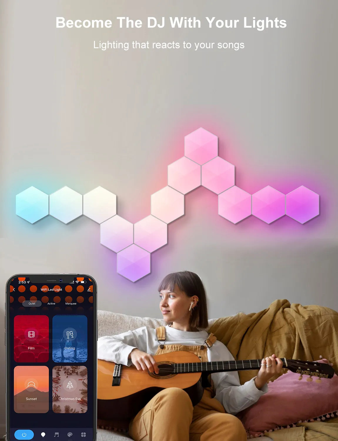 RGB Hexagonal Quantum Lamp