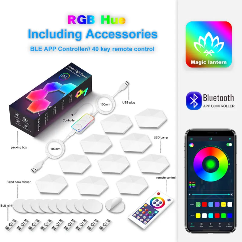RGB Hexagonal Quantum Lamp