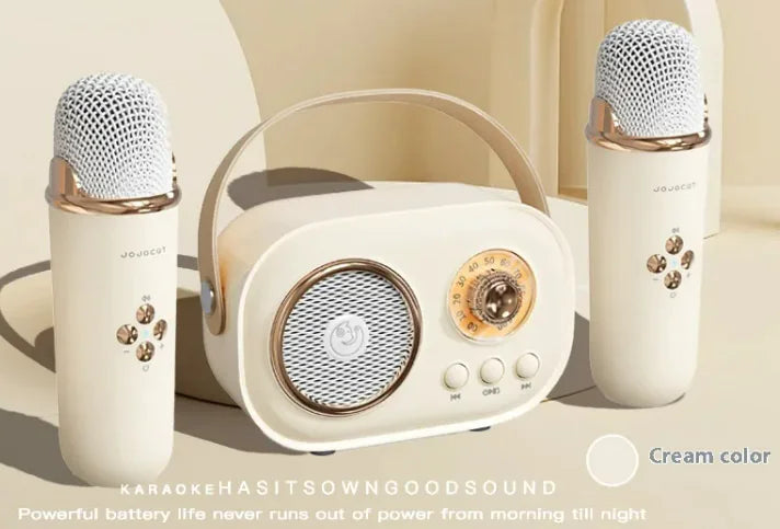 Vintage Style Speaker | Portable Bluetooth Audio & Wireless Microphone