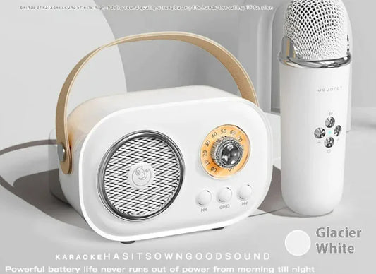 Vintage Style Speaker | Portable Bluetooth Audio & Wireless Microphone