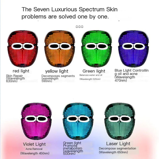 LED Photon Skin Rejuvenation Mask - Wireless Charging Savy Tech Gadgets
