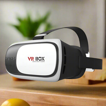 VR Box virtual reality headset on a white background