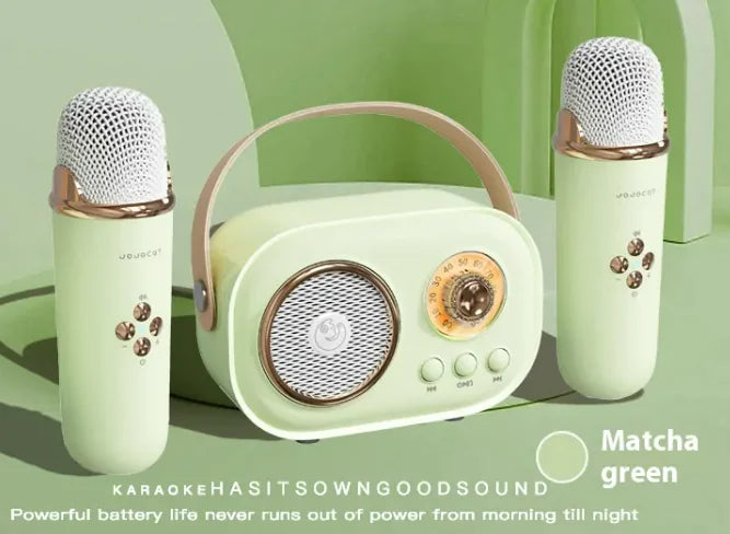 Vintage Style Speaker | Portable Bluetooth Audio & Wireless Microphone